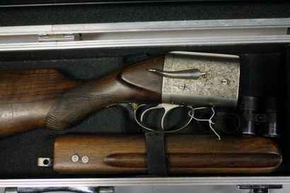 null Fusil superposé Baby-Bretton calibre 12/70 version luxe. Dans une valise coins...