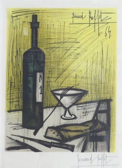 null Bernard BUFFET (1928-1999)
Le pain et le vin
Lithographie, signée Charles Sorlier...