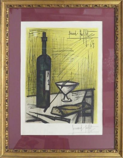 null Bernard BUFFET (1928-1999)
Le pain et le vin
Lithographie, signée Charles Sorlier...
