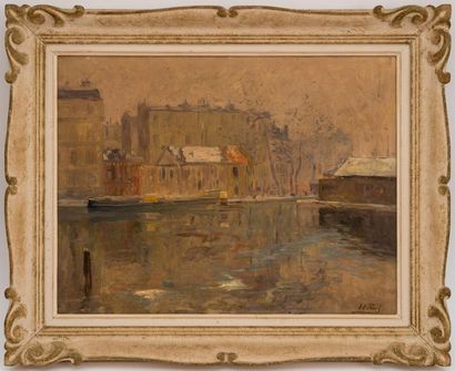 null Elie Anatole PAVIL (1873-1948)
Quai sur la Seine
Huile sur toile signée en bas...
