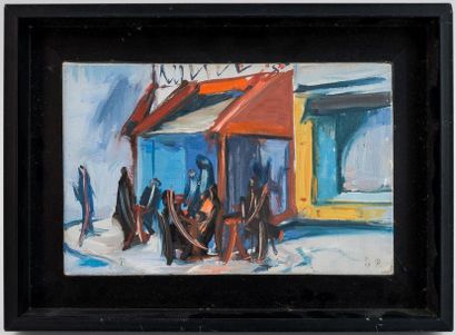 null Jean HELION (1904 - 1987)
Terrasse ouverte
Huile sur toile, contre-signée au...