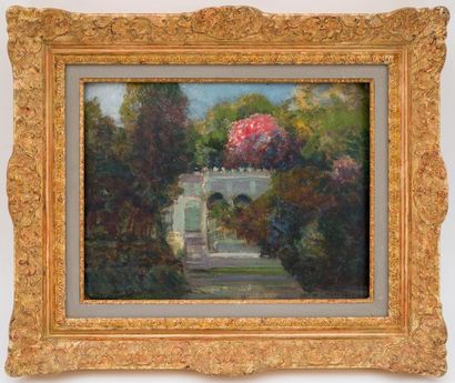 null Victor CHARRETON (1864-1936)
Jardin à Alger
Huile sur carton
26,5 x 35 cm