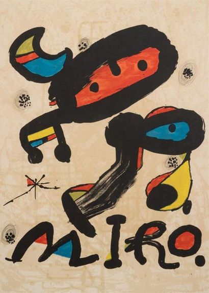 null Joan MIRO (1893-1983)
Sans titre 
Lithographie signée en bas à droite et numérotée...