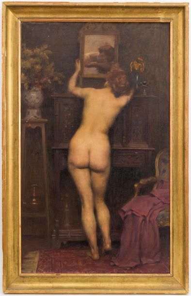 null Henri Adolphe LAISSEMENT (1854-1921)
La contemplation
Huile sur toile, signée...