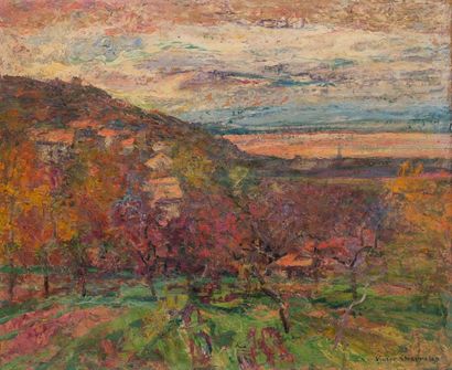 Victor CHARRETON (1864 - 1936) Paysages d'automne...