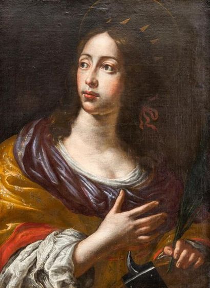 null ECOLE ITALIENNE du XVIIIème
"Sainte martyre"
Huile sur toile
71 x 52 cm.
