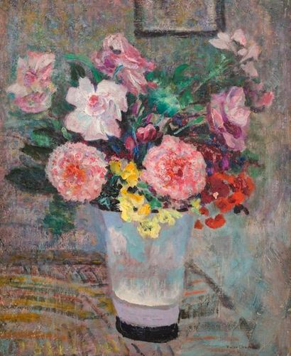 Victor CHARRETON (1864-1936) Bouquet de fleurs...