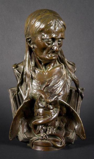 null LALOUETTE (1826-1883)
La Sagesse
Epreuve en bronze à patine brune, signée au...