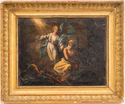 null ECOLE ITALIENNE DU XVIIIe
L'apparition
Huile sur toile
32 x 42 cm.