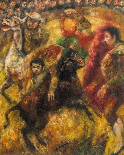null Edouard GOERG (1893-1969)
Toro
Huile sur toile signée en bas au milieu, titré...