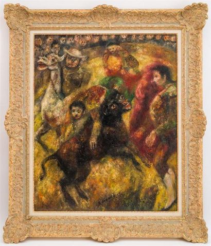 null Edouard GOERG (1893-1969)
Toro
Huile sur toile signée en bas au milieu, titré...