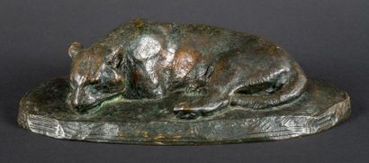 Antoine-Louis BARYE (1796-1875)
Jaguar dormant
Sculpture...