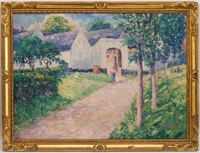 null Alfred PIETERCELIE (1879-1955)
Chemin de la ferme
Huile sur toile signée en...