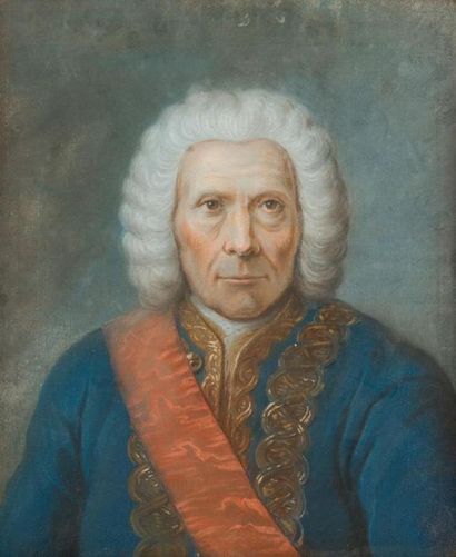 ECOLE FRANCAISE XVIIIe
Portrait d'homme
Pastel
54...