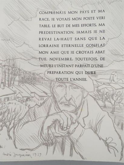 null BARRÈS (Maurice). 2 novembre. Bièvres en Essonne, Pierre du Tartas, 1979. Grand...