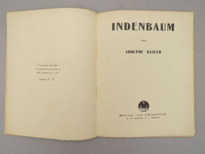 null BASLER (Adolphe). Indenbaum. Paris, Editions « Le Triangle », sans date [1933]....