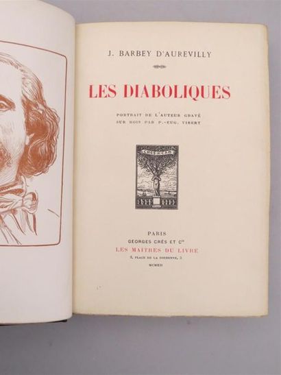 null BARBEY D'AUREVILLY (J.). Les Diaboliques. Portrait de l'auteur gravé sur bois...