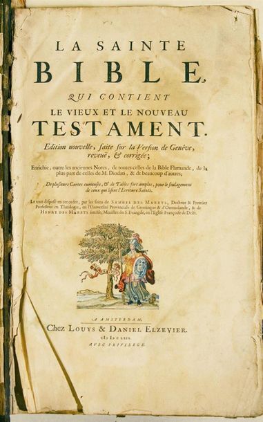 null [BIBLE]. La Sainte Bible qui contient le Vieux et le Nouveau Testament. Edition...