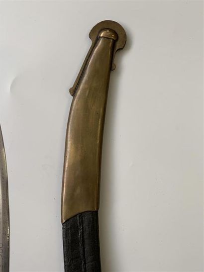  Rare sabre des Marins de la Garde époque 1er Empire. Monture en bronze, branche...