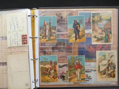 null ALGERIE- Un classeur de cartes postales anciennes (130 CPA environ) dont certai,es...