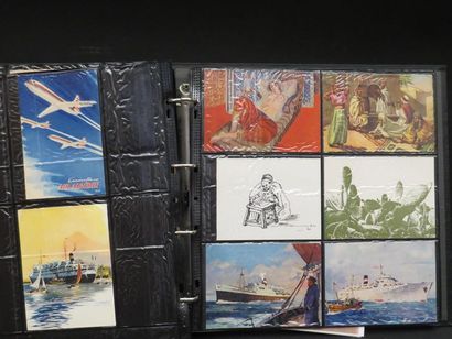 null ALGERIE - Classeur comprenant environ 400 cartes postales anciennes (CPA) et...