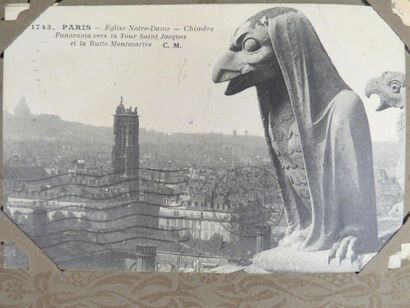 null Intéressant album de cartes postales anciennes (environ 700 CPA) comprenant...