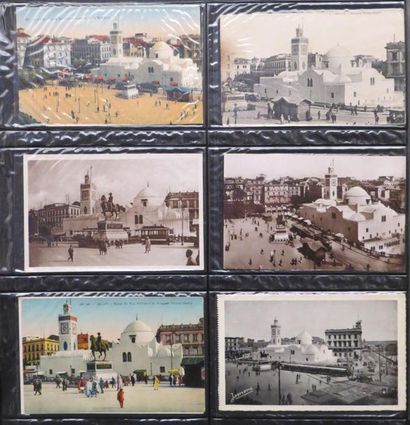 null ALGER / ALGERIE - Classeur comprenant environ 290 cartes postales anciennes...