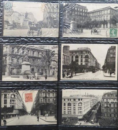 null ALGER / ALGERIE - Classeur comprenant environ 450 cartes postales anciennes...
