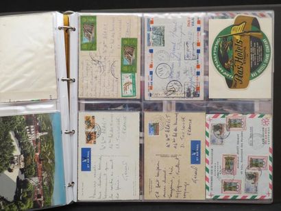 null ALGERIE - COTE D'IVOIRE - Un classeur de cartes postales anciennes (au total...