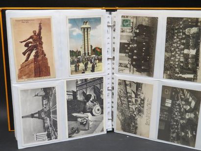 null FRANCE / PARIS - Classeur comprenant environ 154 cartes postales anciennes ...