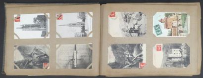 null Intéressant album de cartes postales anciennes (environs 480 CPA) comprenant...