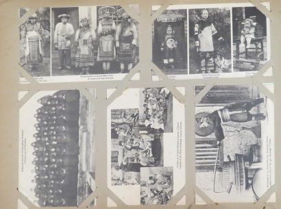 null Bel album de cartes postales anciennes (200 CPA environ) dont Chine, Tibet,...