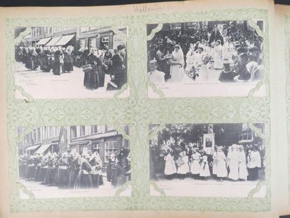 null Album de cartes postales anciennes (280 CPA environ) dont Costumes régionaux...