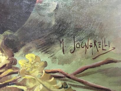 null Marius JOGNARELLI (XIX-XX)
Chrysanthemes
Huile sur toile signée en bas à droite
73...
