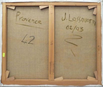 null Jacques LOSSOUARN (XX)
Provence
Huile sur toile, signée et datée au dos
53 x...