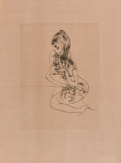 Hans BELLMER (1902-1975)
Jeune femme
Gravure. 47.5 x 36 cm Gazette Drouot