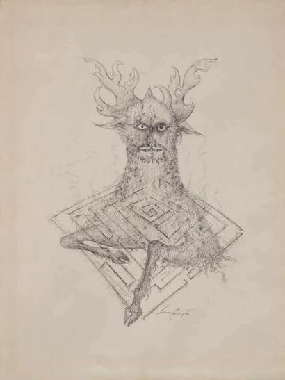 Leonora Carrington (Clayton-le-Woods, GB 1917–2011 Mexico City) 
Figura, signed and... Gazette Drouot