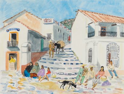 Yves BRAYER 1907-1990 MEXICO: STAIRCASE STREET IN TAXCO, 1963
Watercolour signed... Gazette Drouot