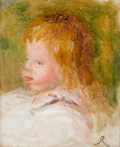 Auguste RENOIR 1841-1919 COCO DE PROFIL, 1901-1902
Huile sur toile monogrammée en... Gazette Drouot