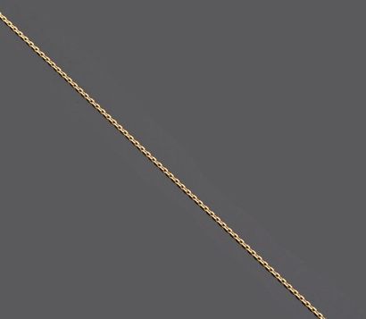 null 18 k (750 thousandths) yellow gold chain.

Weight: 11 g - Length: 54 cm