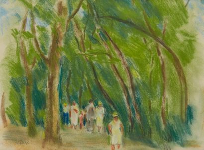 null Edmond Amedée HEUZE (1884-1967)

Promenade dans les bois

Pastel sur papier...