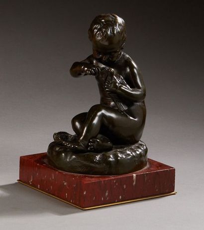 null D'après Claude MICHEL dit CLODION

Enfant et oiseau 

Sculpture en bronze à...