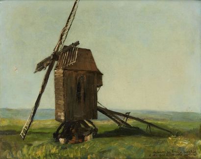 null Ecole FRANCAISE du XIXe siècle

Paysage au moulin des terrières dans la Somme

Huile...