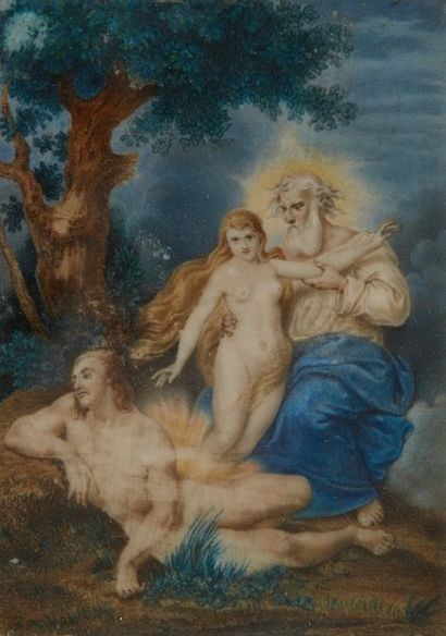 null Ecole Italienne du début du XIXe siècle

La création d'Eve

Gouache sur parchemin

10,7...