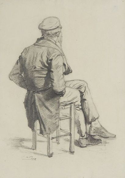 null Jules WORMS (1832-1914)

Pêcheur assis vu de dos

Dessin au crayon et estampe...