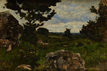 null Joseph HARPIGNIES (1819-1916)

Les rochers

Huile sur toile, signée et datée...