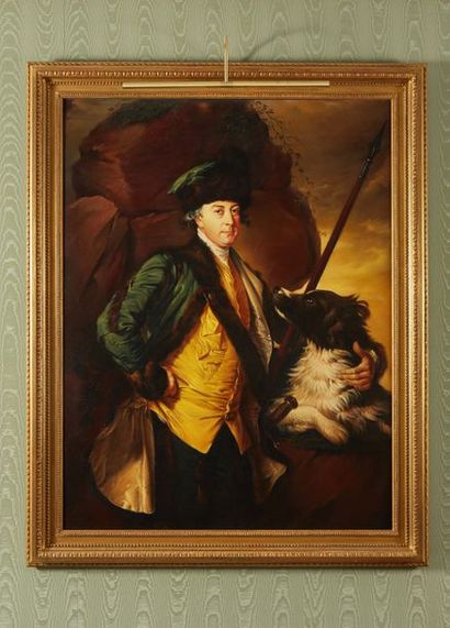 null Huile sur toile d'après Joseph Wrigt of Derby (1734-1797)

Portrait de chasseur

Copie...