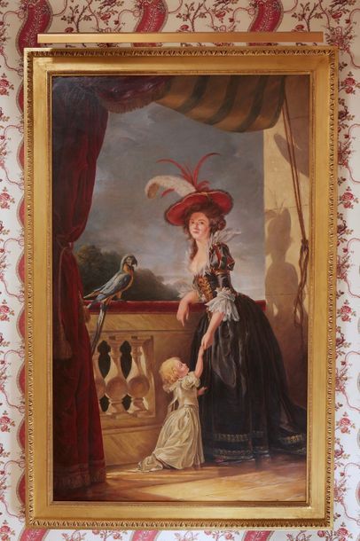 null D'après Adélaïde LABILLE-GUIARD (1749 - 1803)

"Portrait de la duchesse de Parme"

Huile...