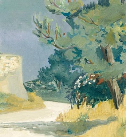 Yves BRAYER (1907-1990) Chemin à Saint-Rémy-de- Provence, 1947 Toile signée en bas...