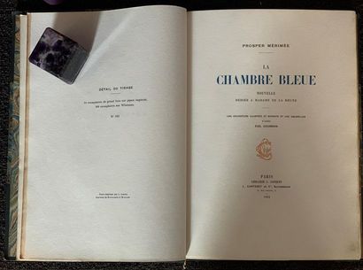 null Prosper MERIMEE - La Chambre Bleue, Paris, L. Conquet, 1902. Ex. sur papier...